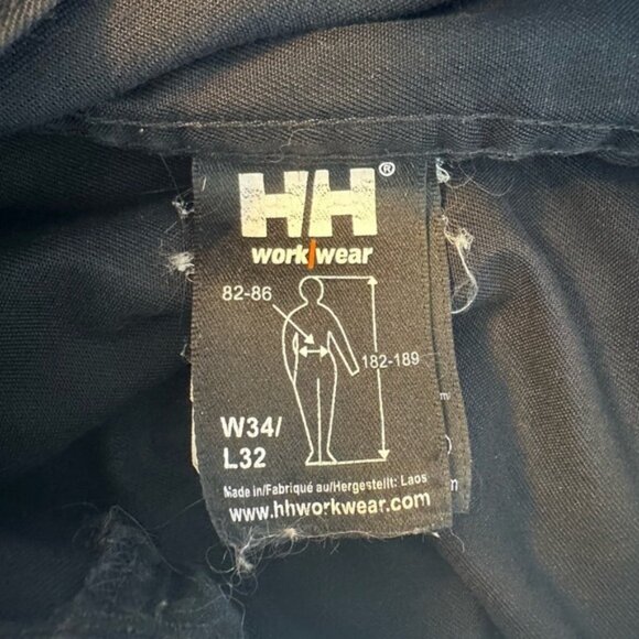 Helly Hansen Work Wear Pants Mens Size W34 X L32 Black Paint Staining Cargo Pant - Picture 11 of 16
